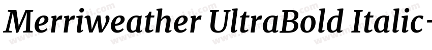 Merriweather UltraBold Italic字体转换